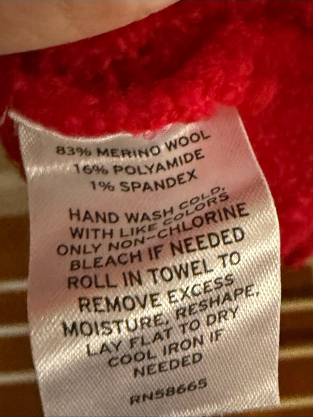 Nordstrom Merino Wool Bright Red V-Neck Sweater - Picture 3 of 4